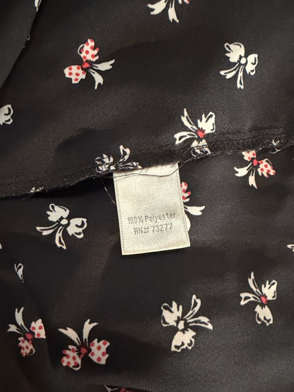 LC Lauren Conrad Bow Tie-Back Cap-Sleeve Blouse L - Picture 6 of 6